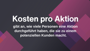 Kosten pro Aktion 